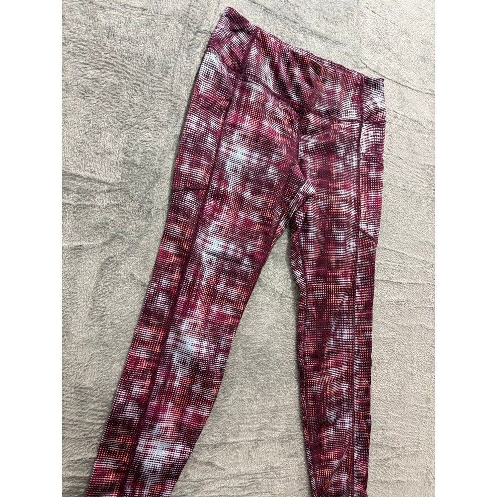 Pro Player Womens M Maroon Printed Athletic Leggings‎ Athleisure Casual - Picture 3 of 8